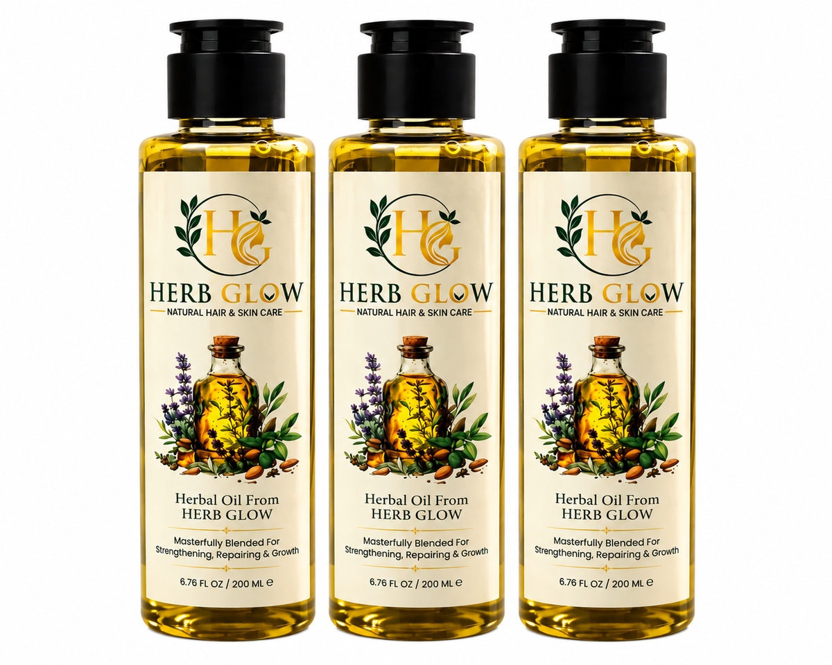 Herb Glow Herbal Hair Oil – 100% Natural | Hair Growth & Strength