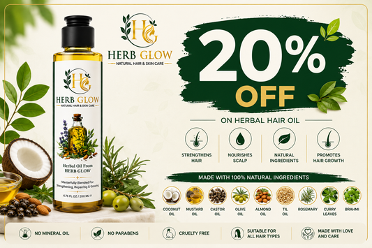 Herb Glow Herbal Hair Oil – 100% Natural | Hair Growth & Strength